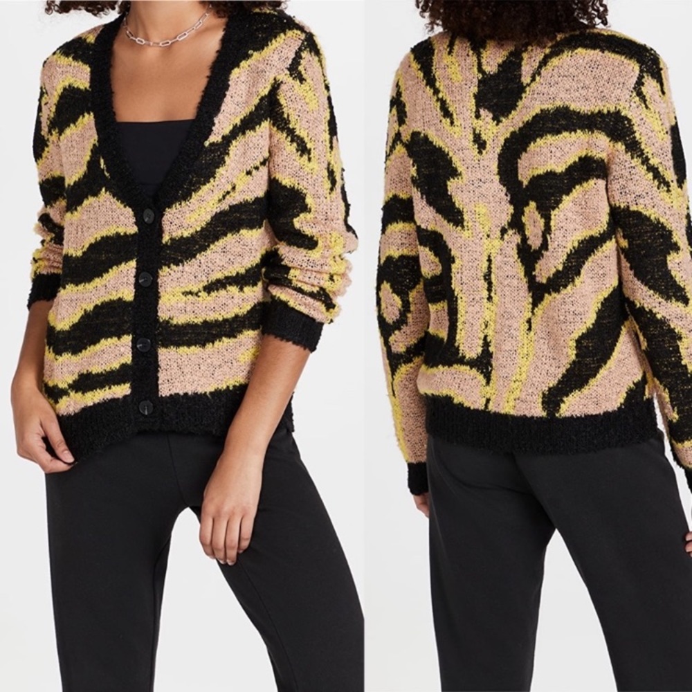 Le Superbe Electric Zebra Cardigan - Size‎ XS